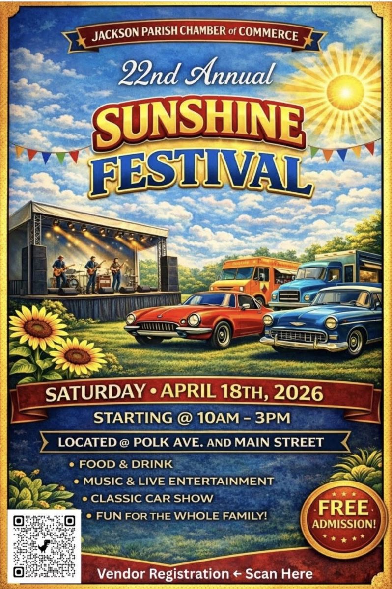 Flier with an image of the sun shining on two cars